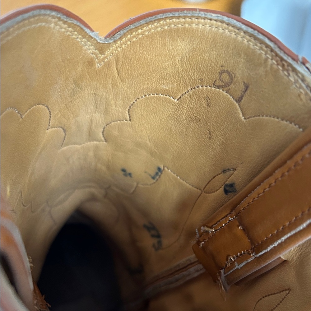1960’s Tony Lama Lizard tip pee wee Cowboy Boots 7.5 - Picture 6 of 11